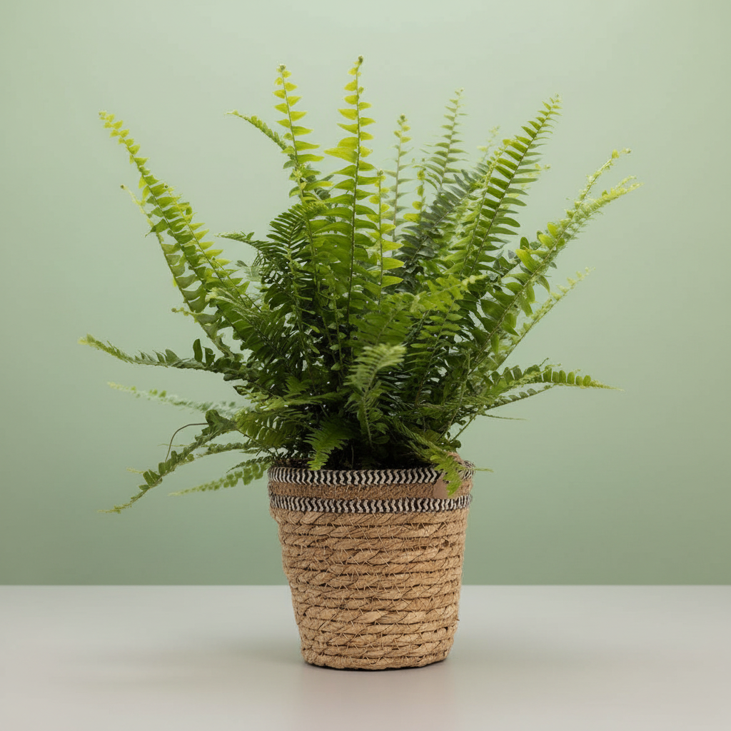 Nephrolepis Green Lady + Cesta Gratis