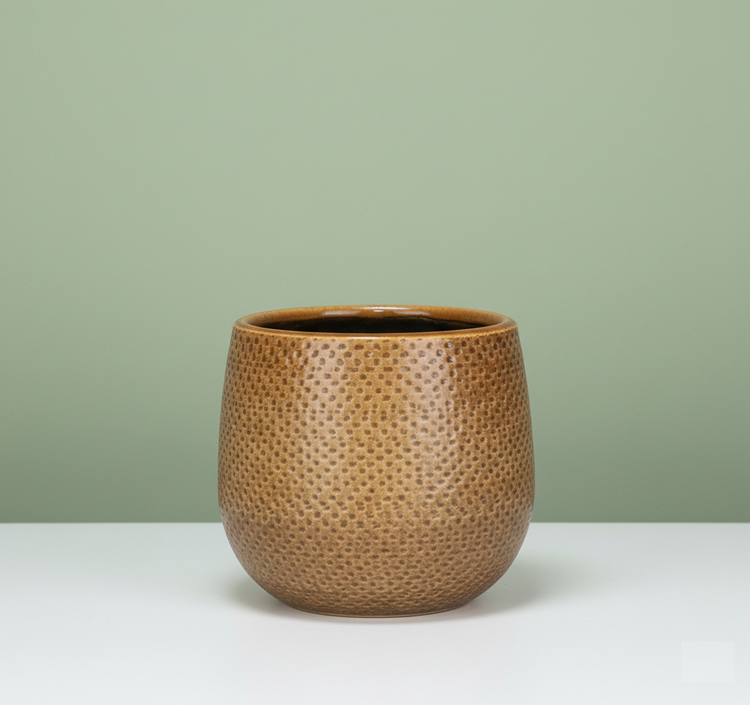 Hammered Brown Planter