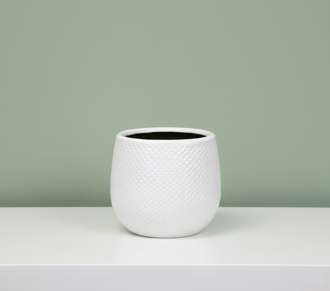 Micro Textured White Planter