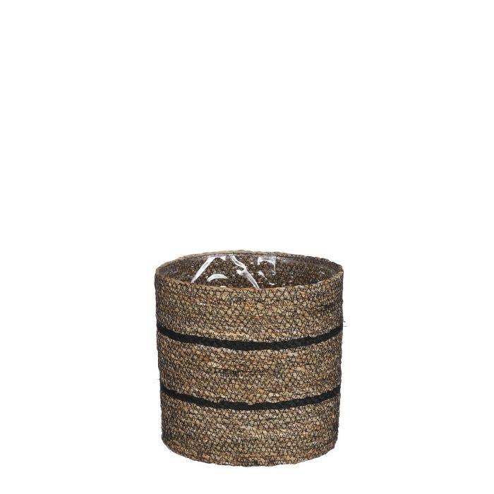 Lined Seagrass Basket Planter