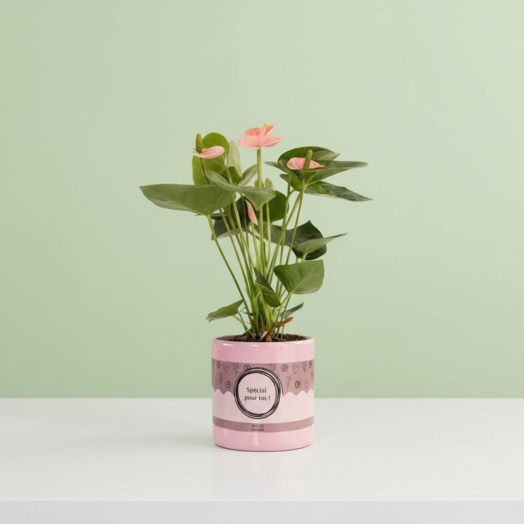 Anthurium Pink + Maceta Gratis