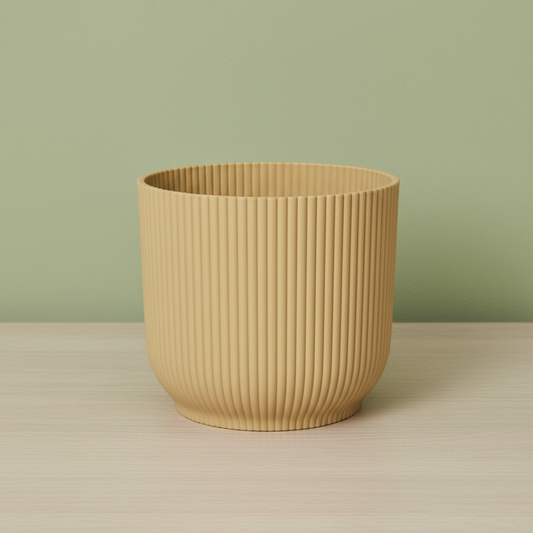 Mustard Fluted Planter
