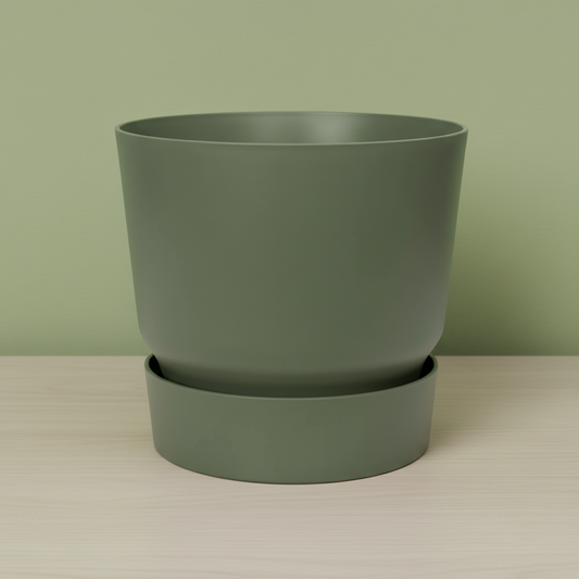 Green Planter with Saucer