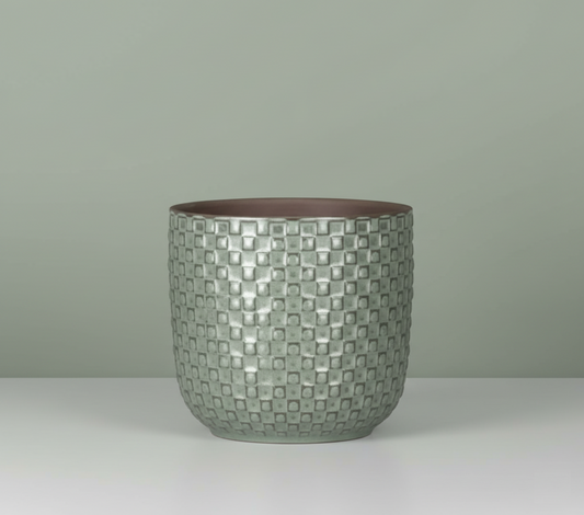 Sage Green Grid Planter