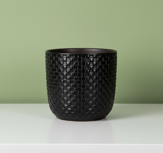 Black Mosaic Ceramic Planter