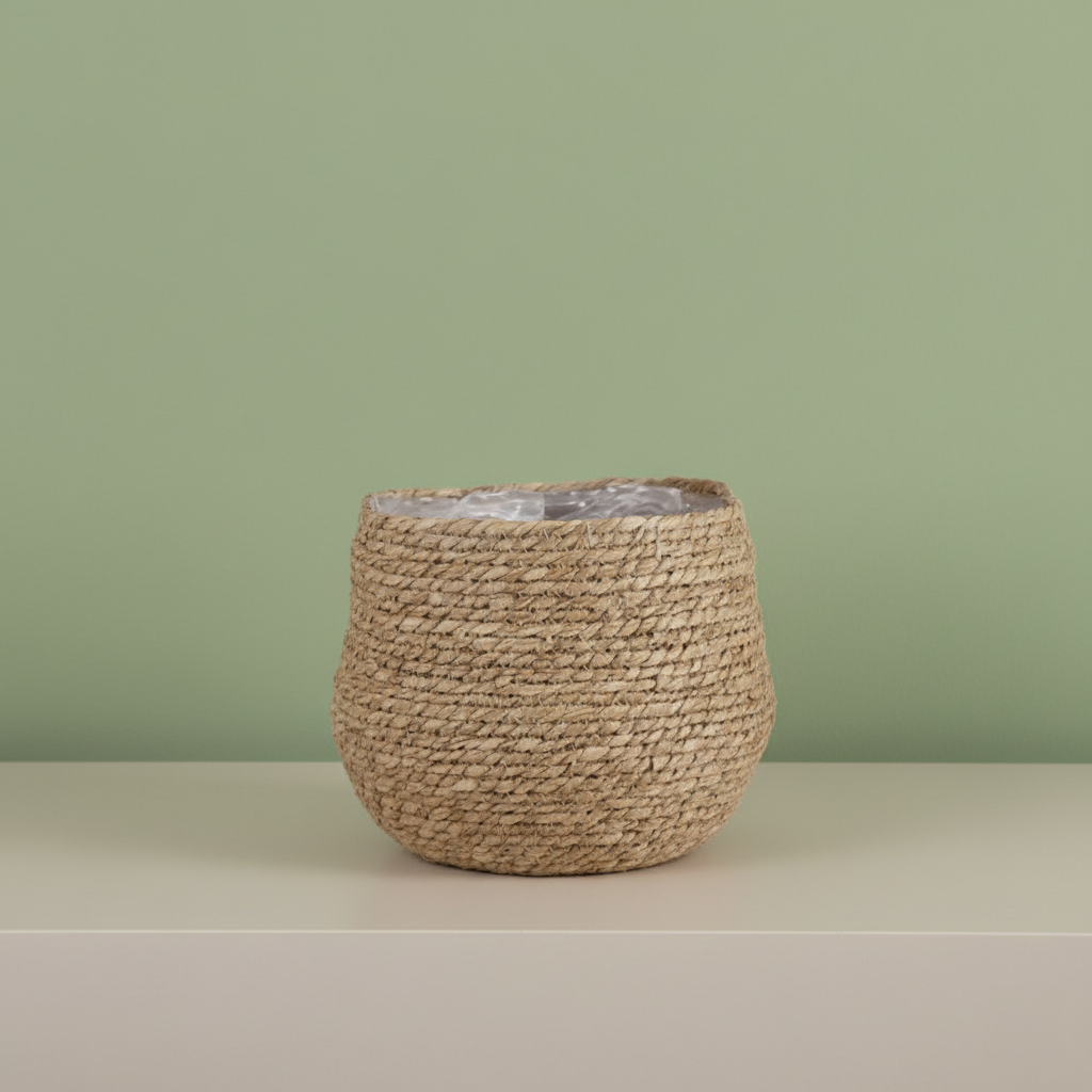 Woven Natural Basket Planter