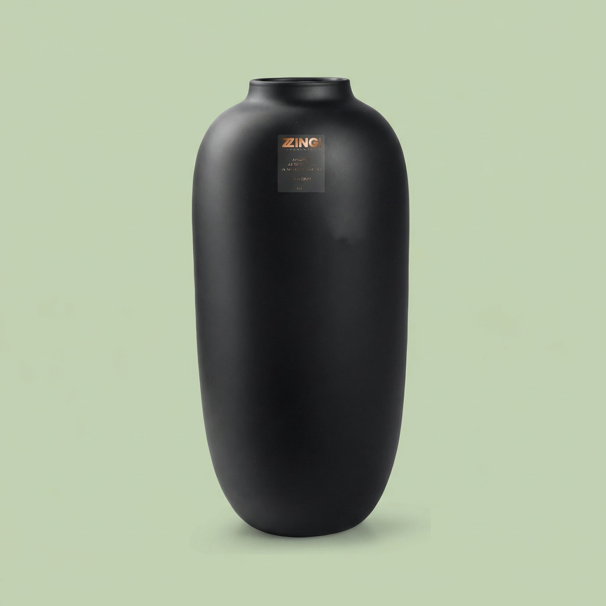 Organic Design Ceramic Vase - Deep Black 19 cm - pots