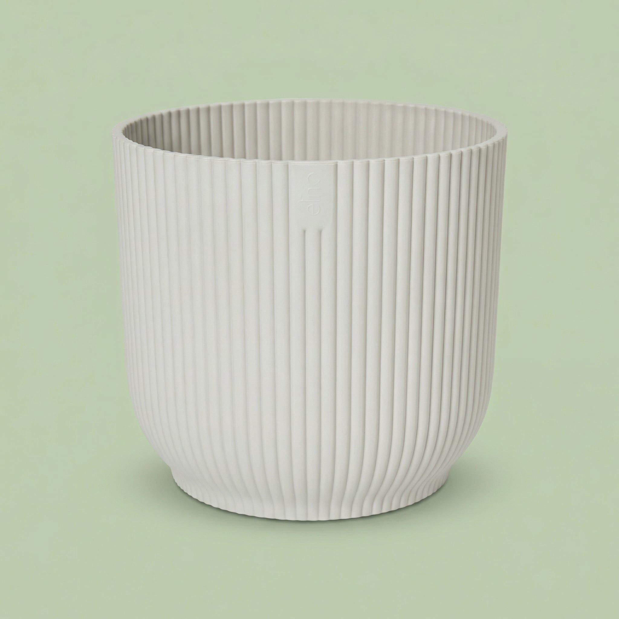 Ribbed Texture Planter - White 22 cm - pots