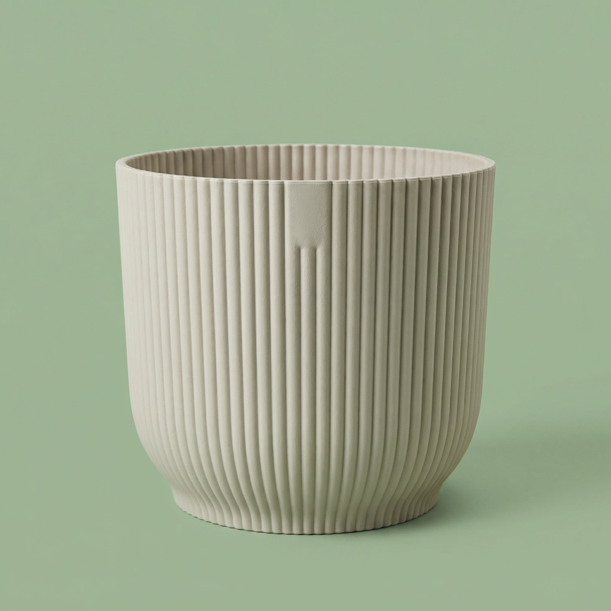 Ribbed Texture Planter - White 7 cm - pots