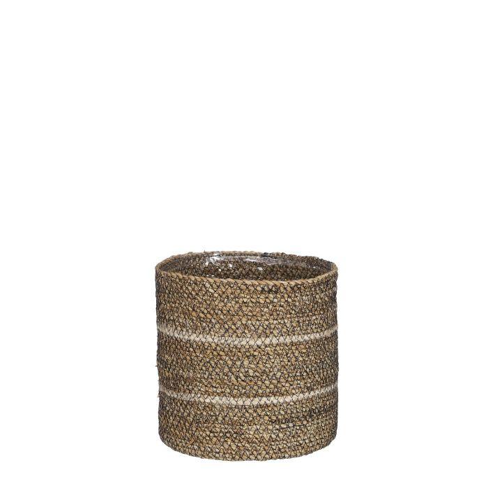 Lined Seagrass Basket Planter