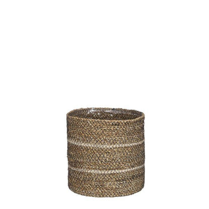 Lined Seagrass Basket Planter